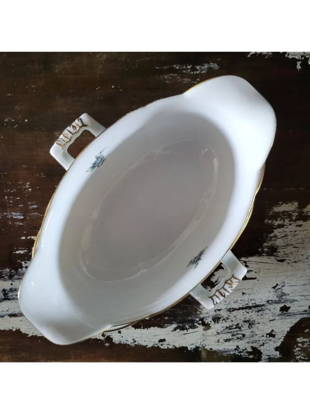 Vintage Royal Bayreuth Teal Tulip Gravy Boat With Attached Underplate